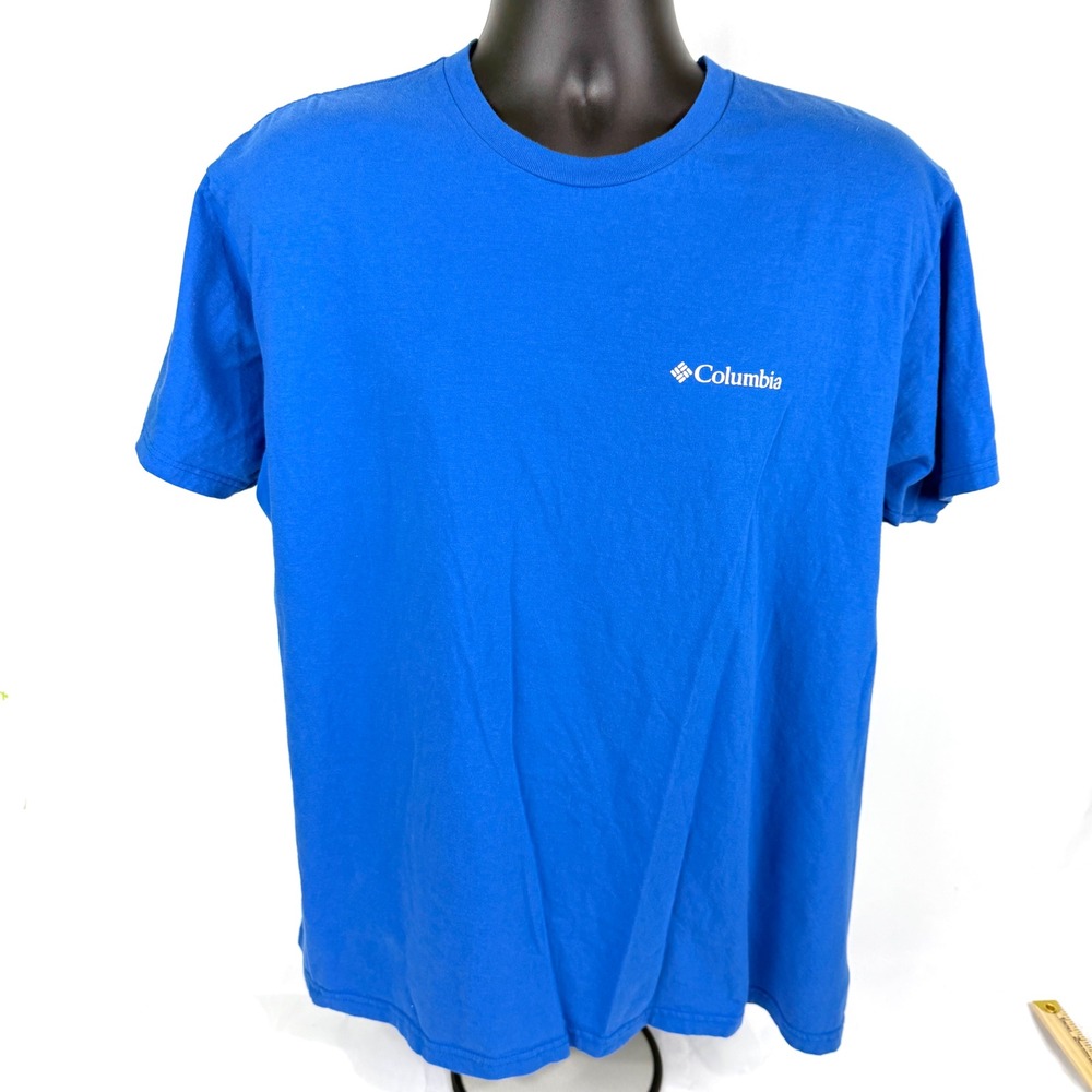 Columbia Sportswear Graphic T Shirt Blue Kentucky The Bluegrass State Mens XL